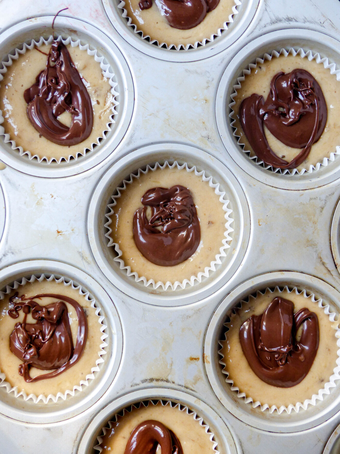 Bananen Nutella Muffins - Anna Lee EATS.